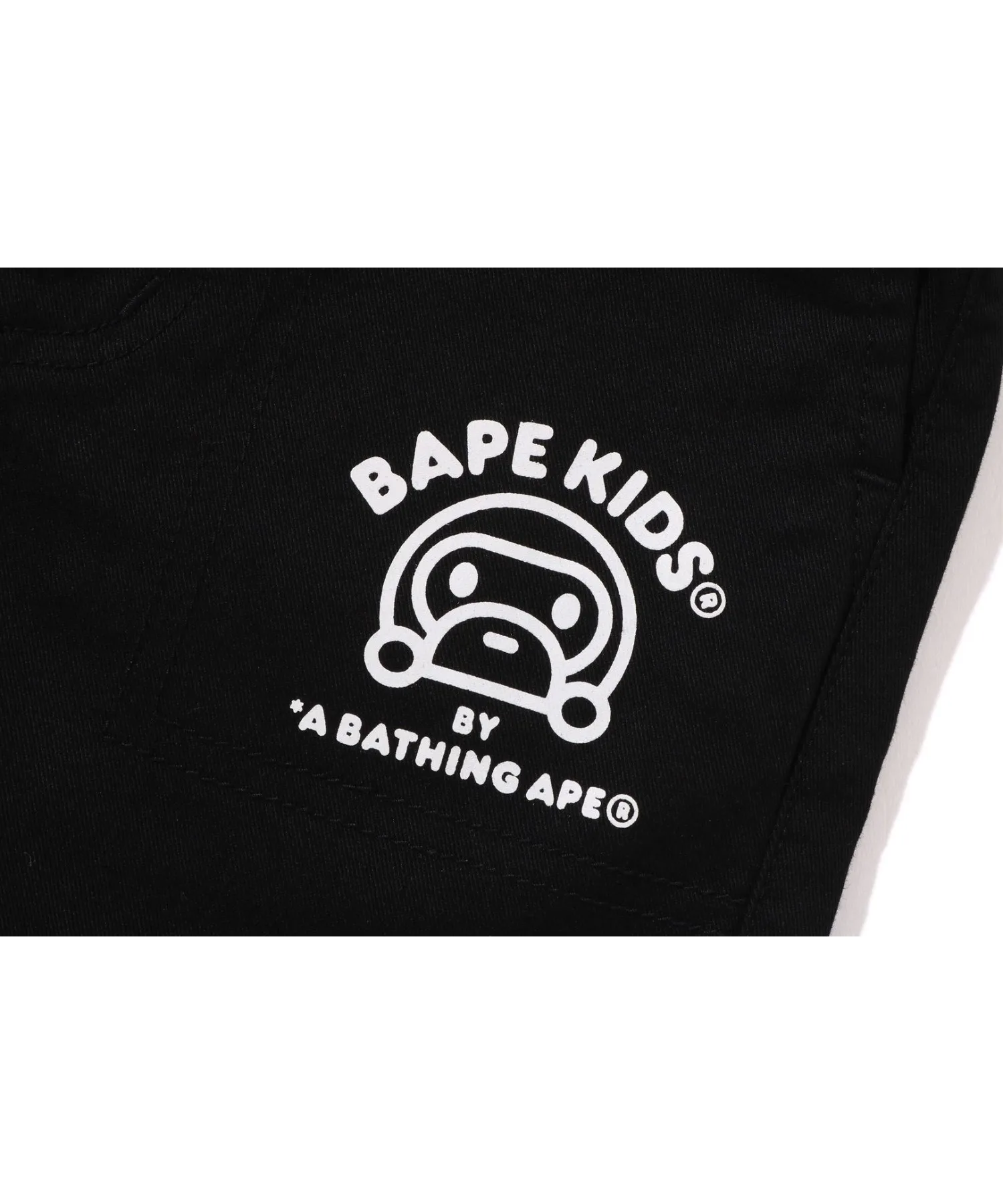 Детские спортивные штаны с принтом BABY MILO A BATHING APE бежевые — фото 4