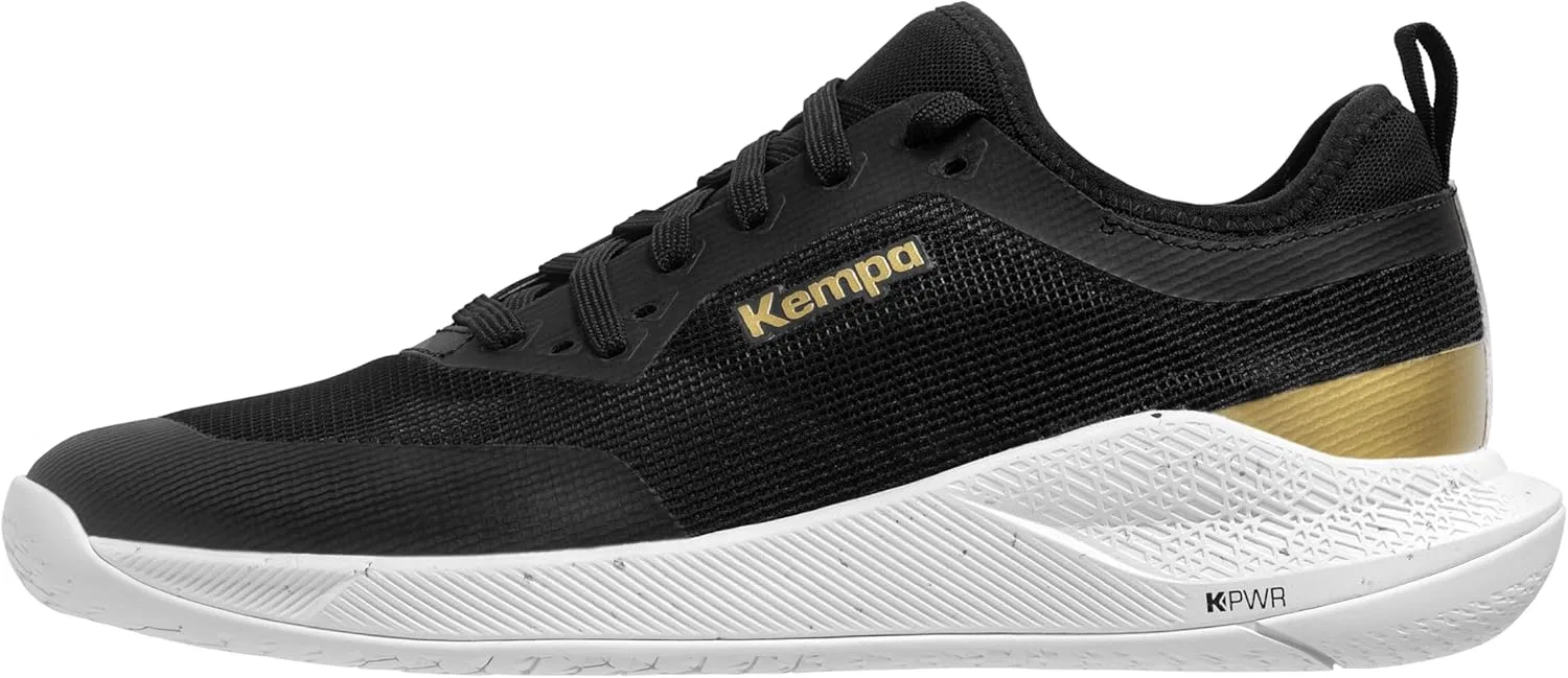 Kempa Мужские гандбольные кроссовки Kourtfly, Black / White / Gold — фото 3