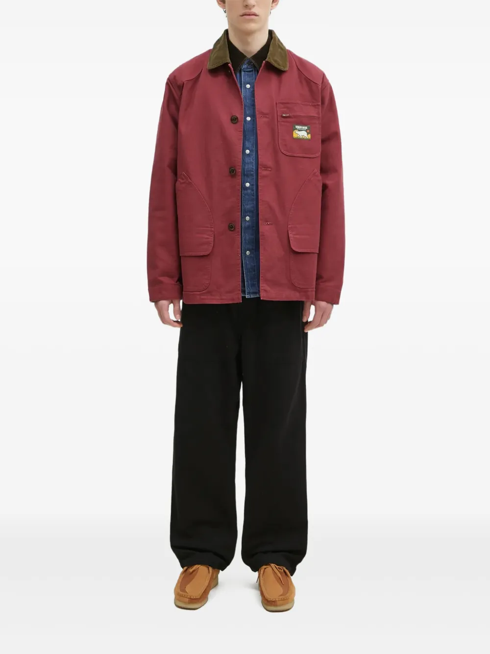 

Джинсовая рубашка в клетку Human Made, красный