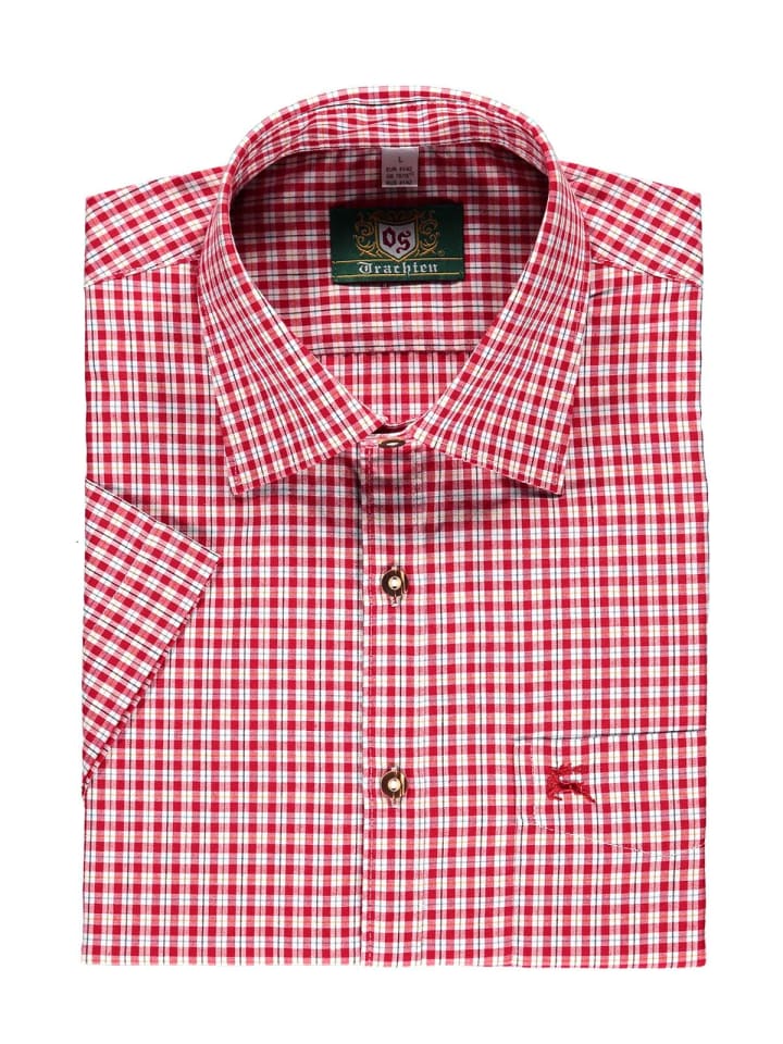 

Традиционная рубашка 421000-3729 красного цвета OS-Trachten