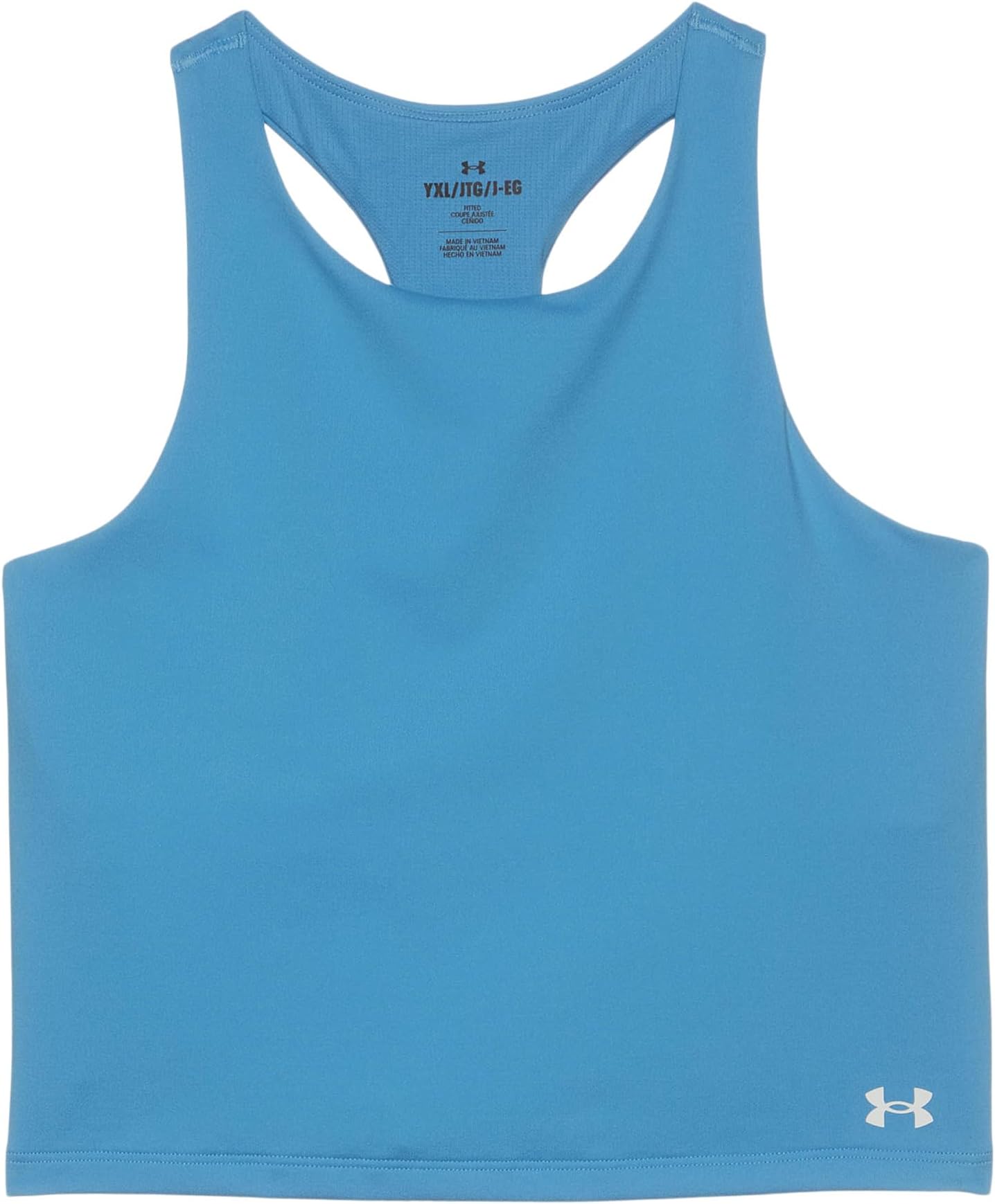 

Топ Under Armour Kids Motion Crop Tank, цвет Ether Blue/White