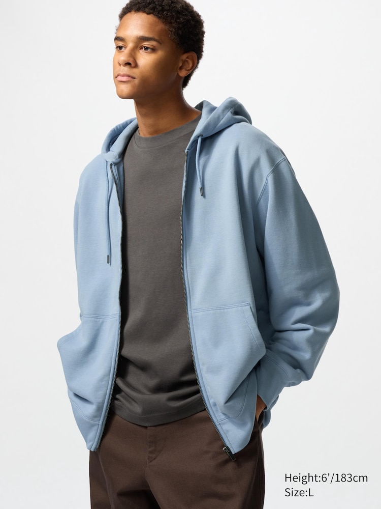 

Толстовка с капюшоном на молнии Uniqlo, цвет 62 синий