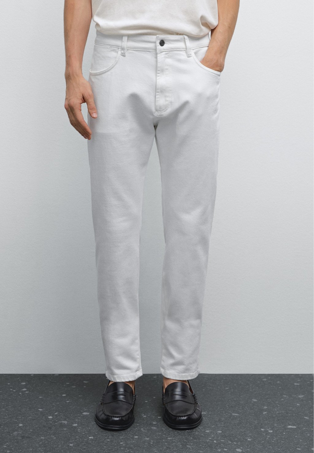 

Зауженные джинсы Massimo Dutti, белый