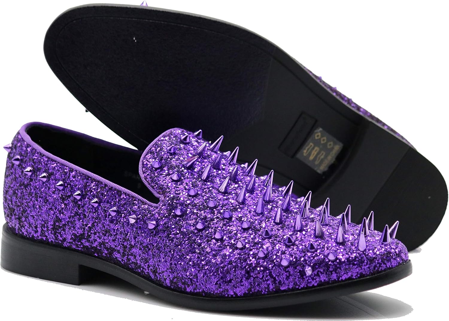 

Мужские винтажные лоферы SPK16 с шипами, слипоны, модная обувь, классические вечерние туфли-токседо Enzo Romeo, фиолетовый