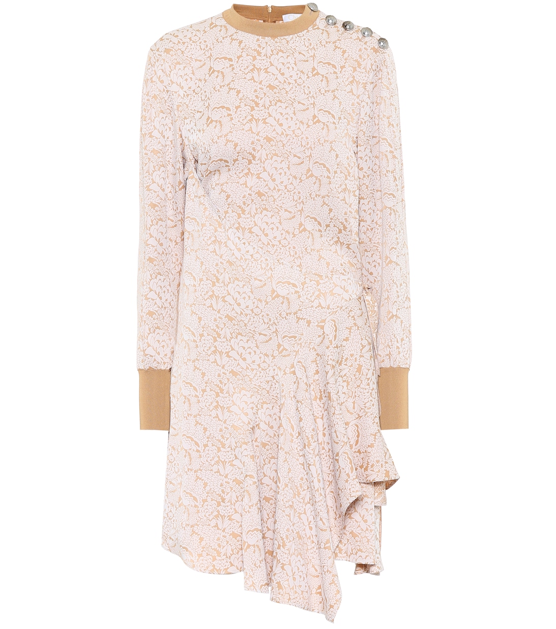 

Асимметричное жаккардовое платье Chloé, White - Beige