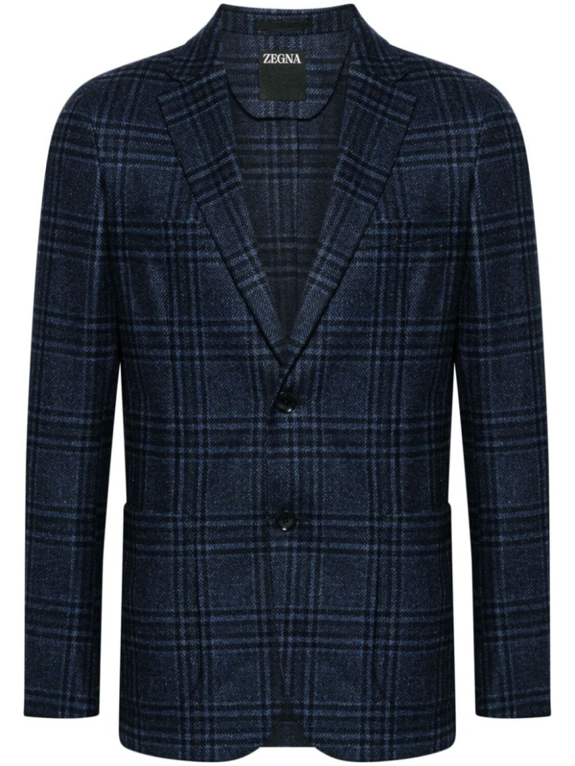

Zegna пиджак в клетку тартан, синий