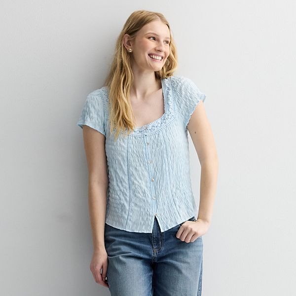 

Детский топ с коротким рукавом в стиле смок Pink Republic, Nantucket Breeze