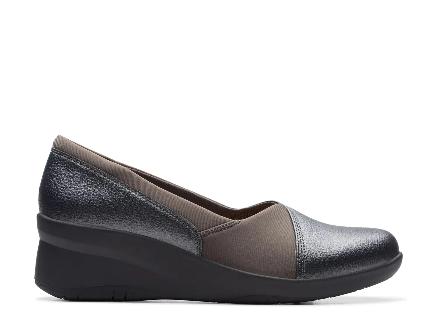 Слипоны Suttyn Walk Wedge Slip-On Clarks, цвет darkpewter — фото 3