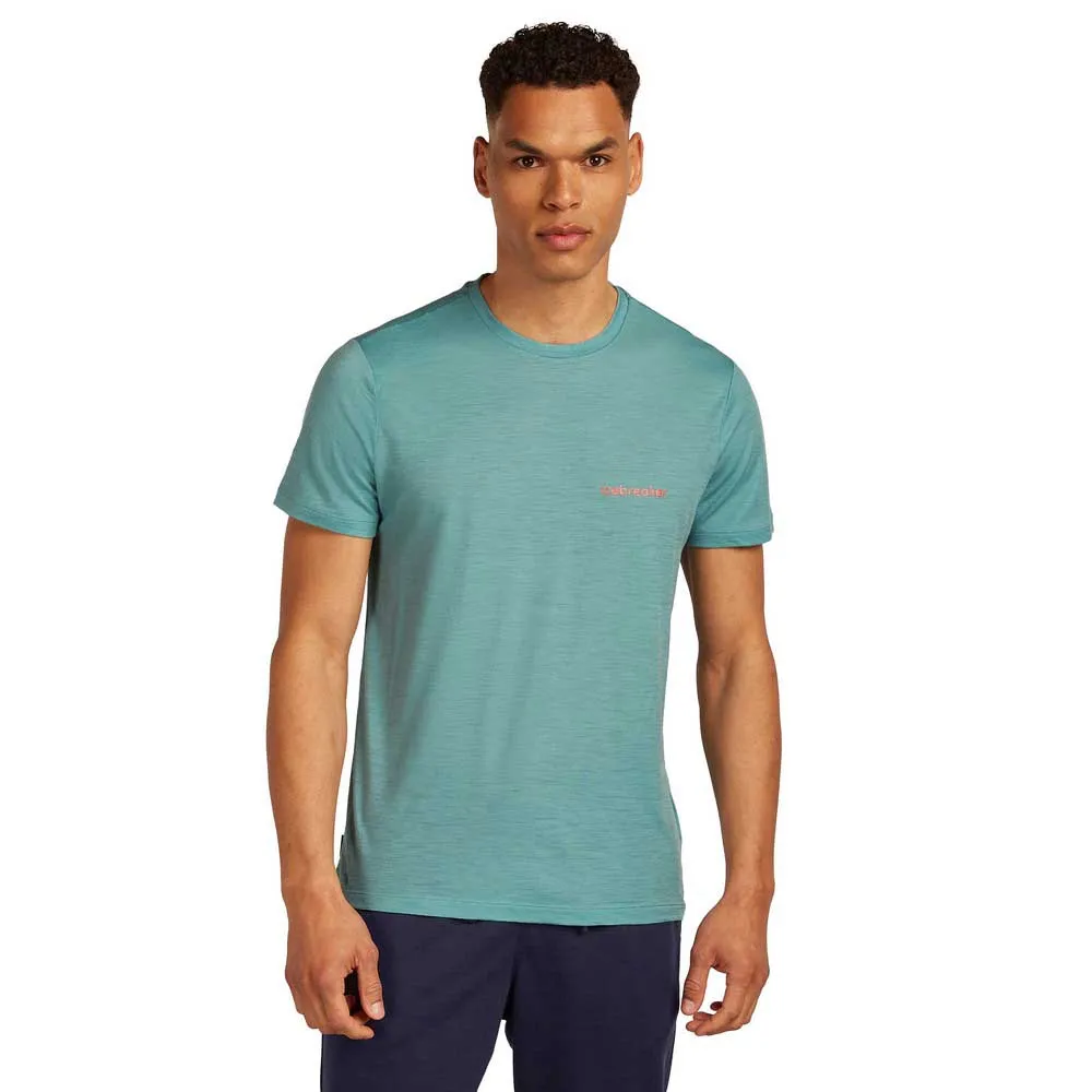 

Футболка Icebreaker Merino 150 Tech Lite IB Wordmark, зеленый