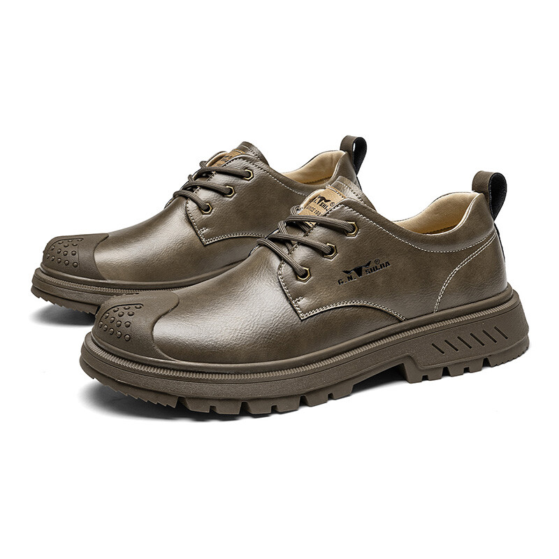 Туфли мужские Men"s Casual Men Low-Top G.N.Shijia, хаки — фото 3