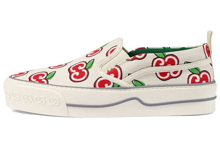 Женские кроссовки Gucci Tennis 1977, белый/красный