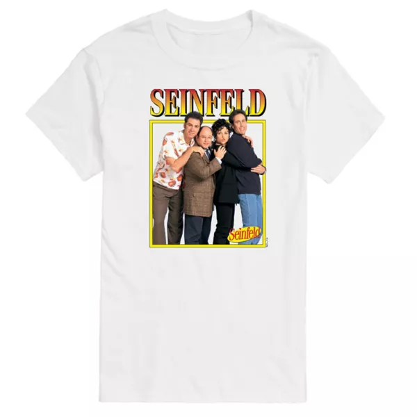 

Мужская футболка с квадратным принтом Seinfeld Licensed Character, белый
