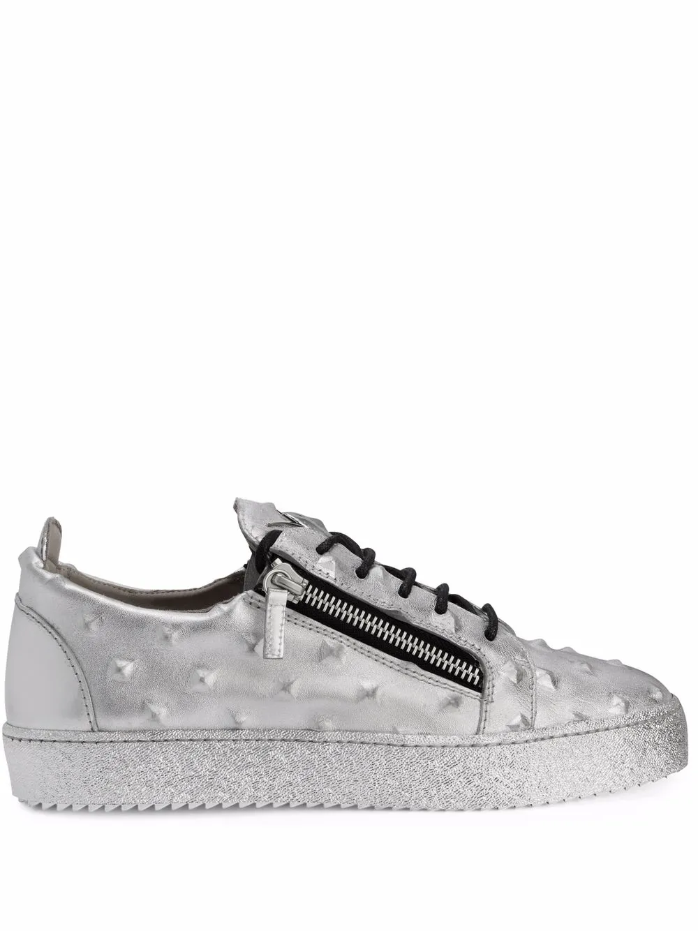 

Кеды Frankie с заклепками Giuseppe Zanotti, серебряный