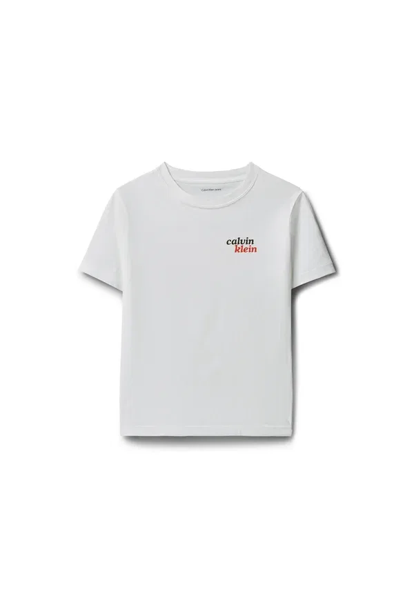 Футболка Calvin Klein Jeans с принтом спереди и сзади, ярко-белый — фото 4