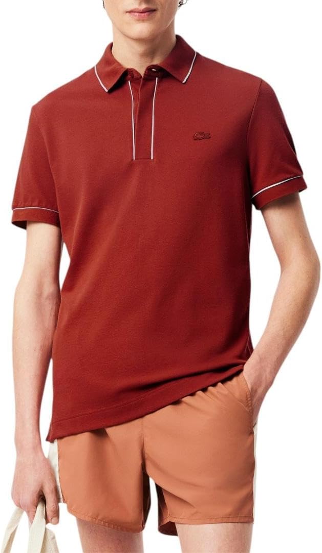 

Lacoste мужская парижская поло с коротким рукавом regular fit и контрастным воротником и рукавами, Iberis