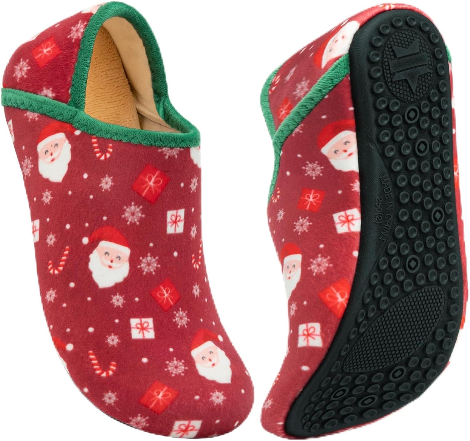 

Домашние тапочки ATHMILE для женщин и мужчин, для носки, в виде носков, пушистые, с удобной подошвой, уютные, для дома, спальни, путешествий и йоги, красный