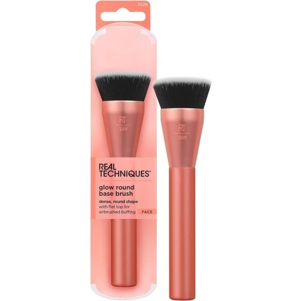 

Real Techniques Кисть для макияжа с круглым основанием Glow для жидкого и кремового макияжа Кисть для тональной основы с плоским верхом Полировка Растушевка Покрытие Плотные синтетические щетинки Веганская продукция Не тестируется на животных 1...