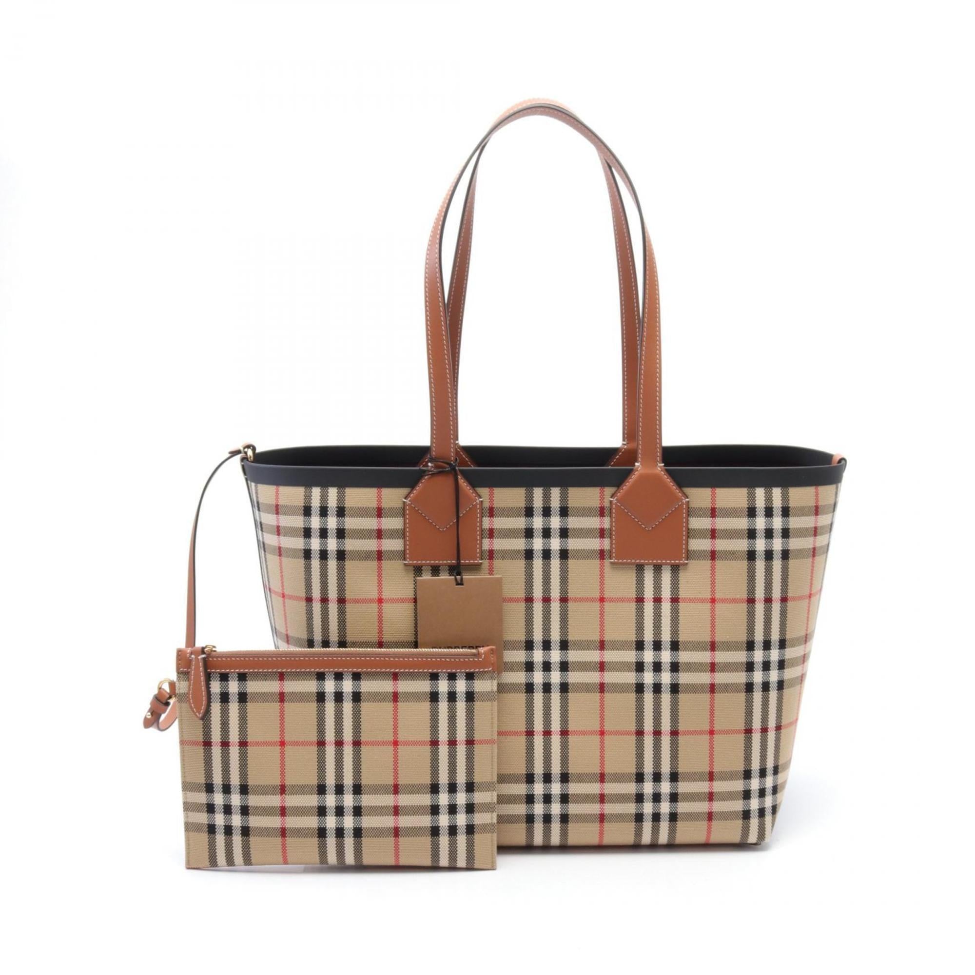 

Сумка-тоут из кожи и холста Burberry, бежевый/коричневый/мультиколор