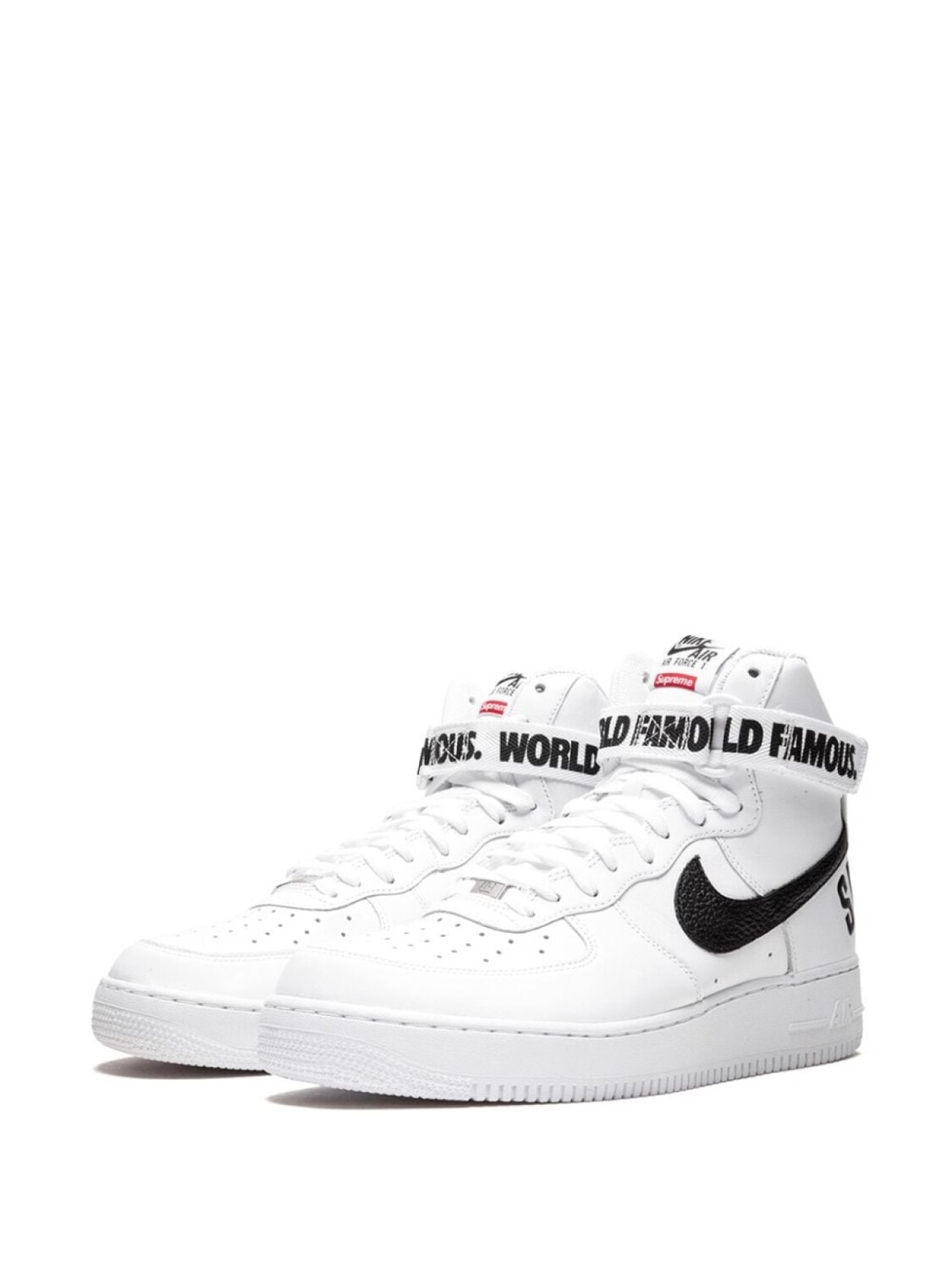 Nike кроссовки Air Force 1 High из коллаборации с Supreme, белый — фото 2
