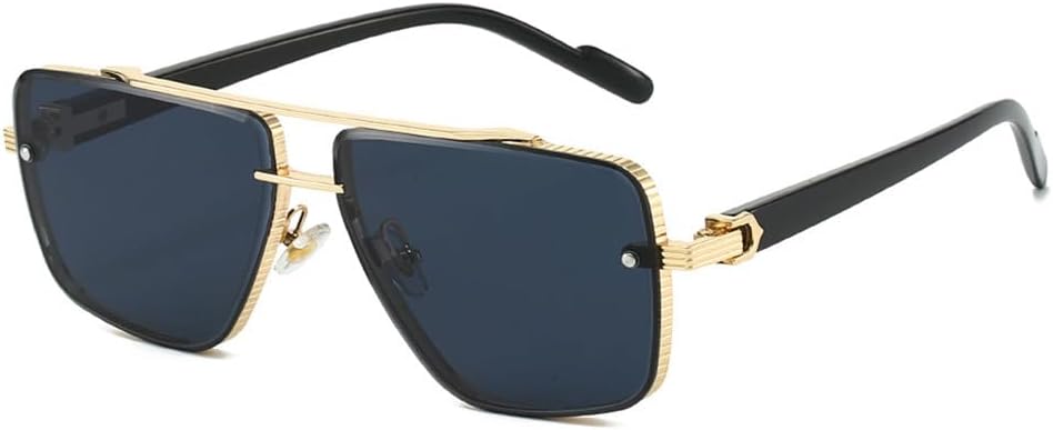 

Солнцезащитные очки UV400 с двойной перемычкой и металлическим градиентным покрытием, подходят для женщин и мужчин, для бега и занятий спортом на открытом воздухе UYPTK, Gold