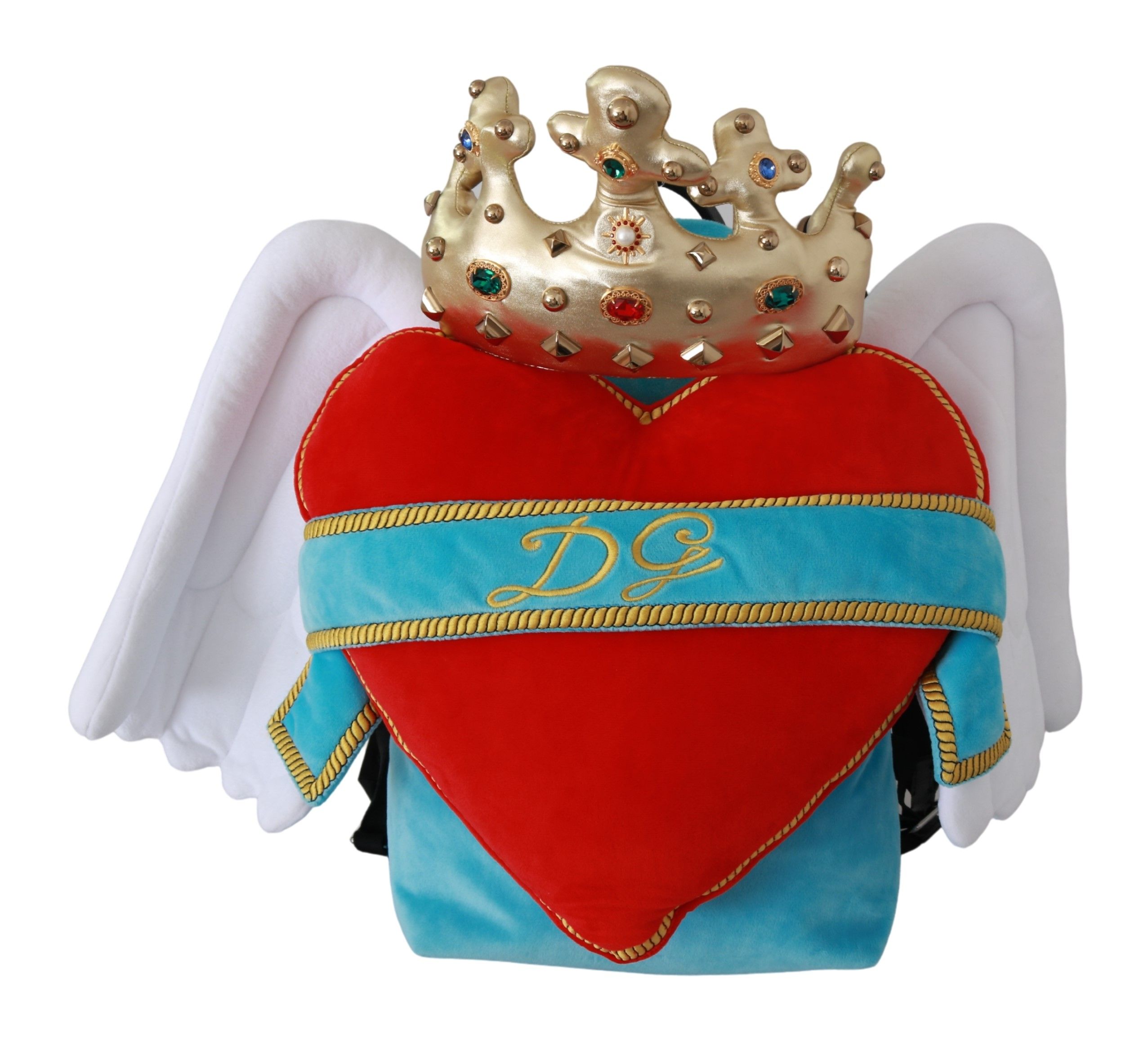 

Рюкзак с драгоценными камнями Heart Wings Dolce & Gabbana, синий