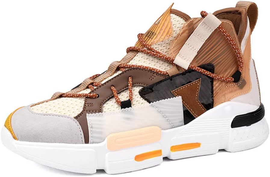 

Мужские кроссовки Баскетбольные кроссовки Уличная мода Беговые кроссовки Спортивная обувь Тренировочные кроссовки Сникеры Yafexin, коричневый