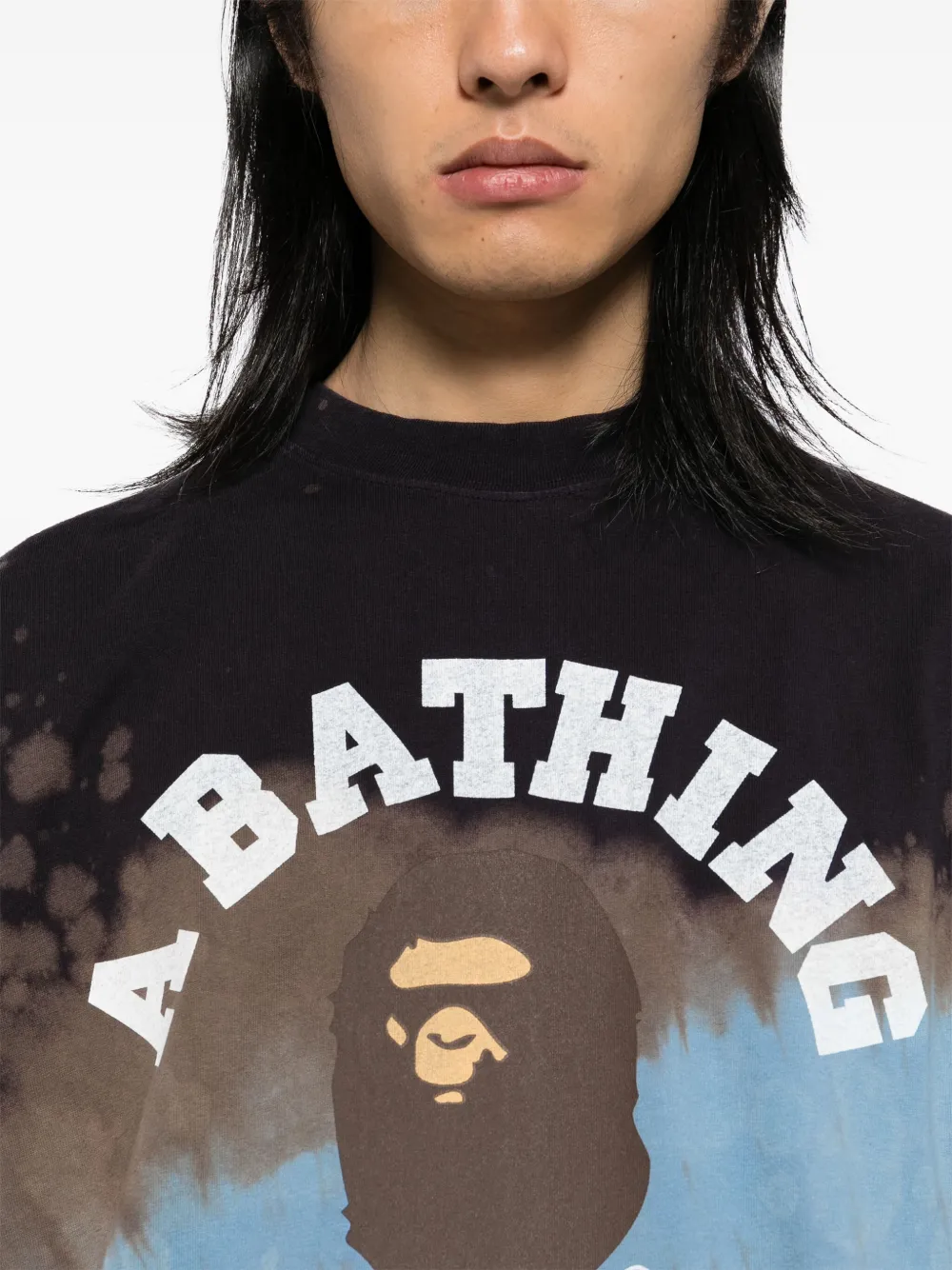 Футболка Dye College A BATHING APE, фиолетовый — фото 4