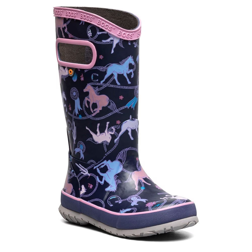 

Детские водонепроницаемые резиновые сапоги для дождя Bogs, purple/multi