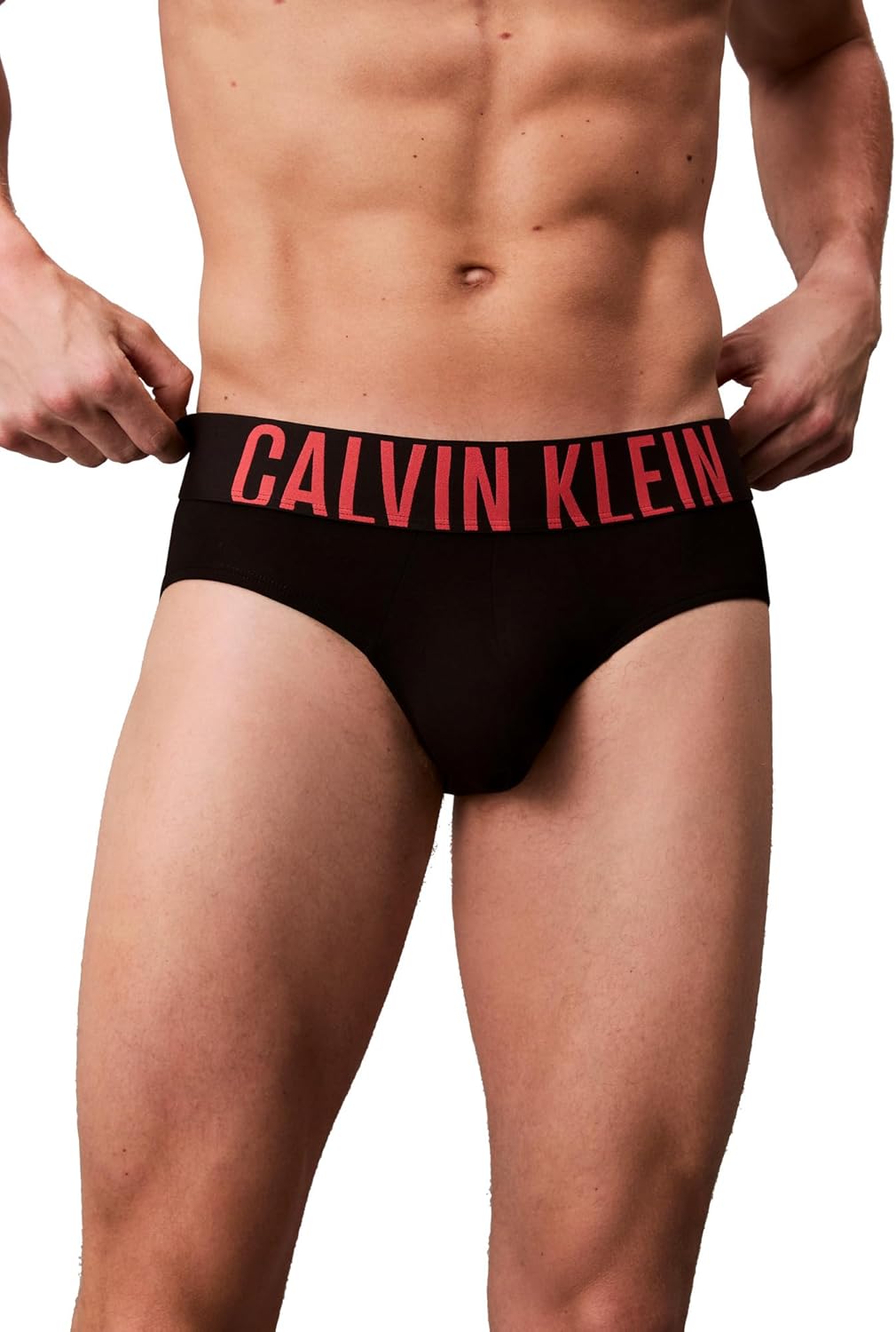 Комплект трусов-брифов Calvin Klein Intense Power Hip, 3 предмета,черно-белый/черно-коричневый/черно-серый — фото 4
