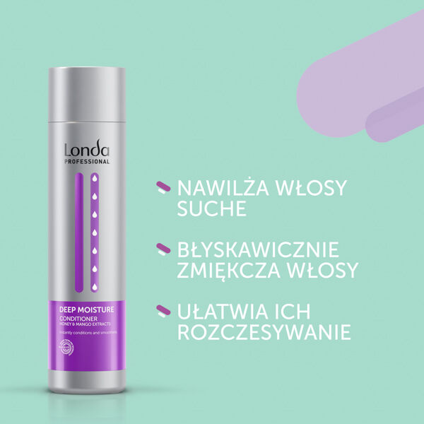 Глубоко увлажняющий кондиционер для сухих волос, 250 мл Londa Professional Deep moisture — фото 2