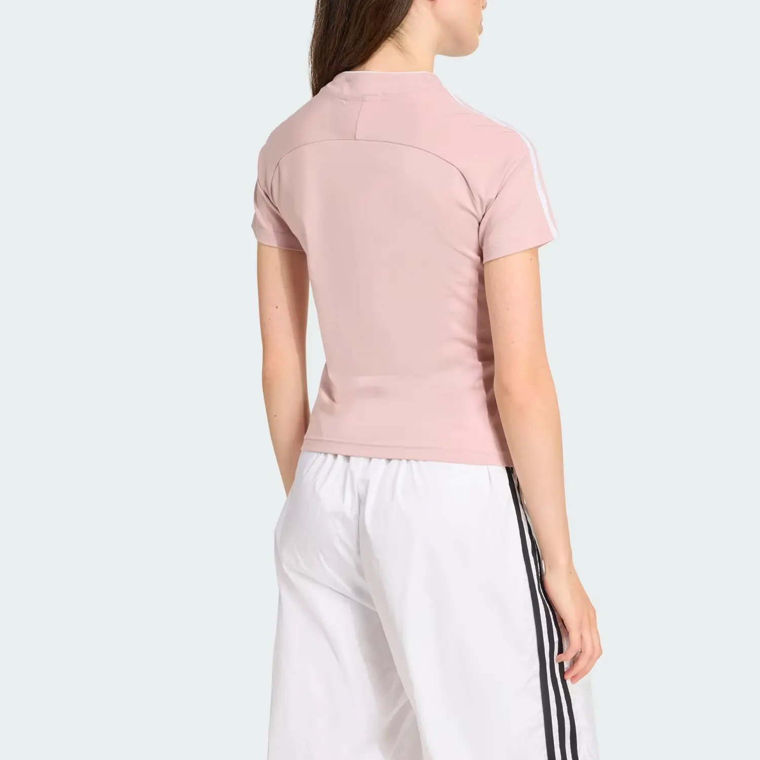 Футболка Teamgeist с логотипом и полосой Adidas, розовый — фото 4