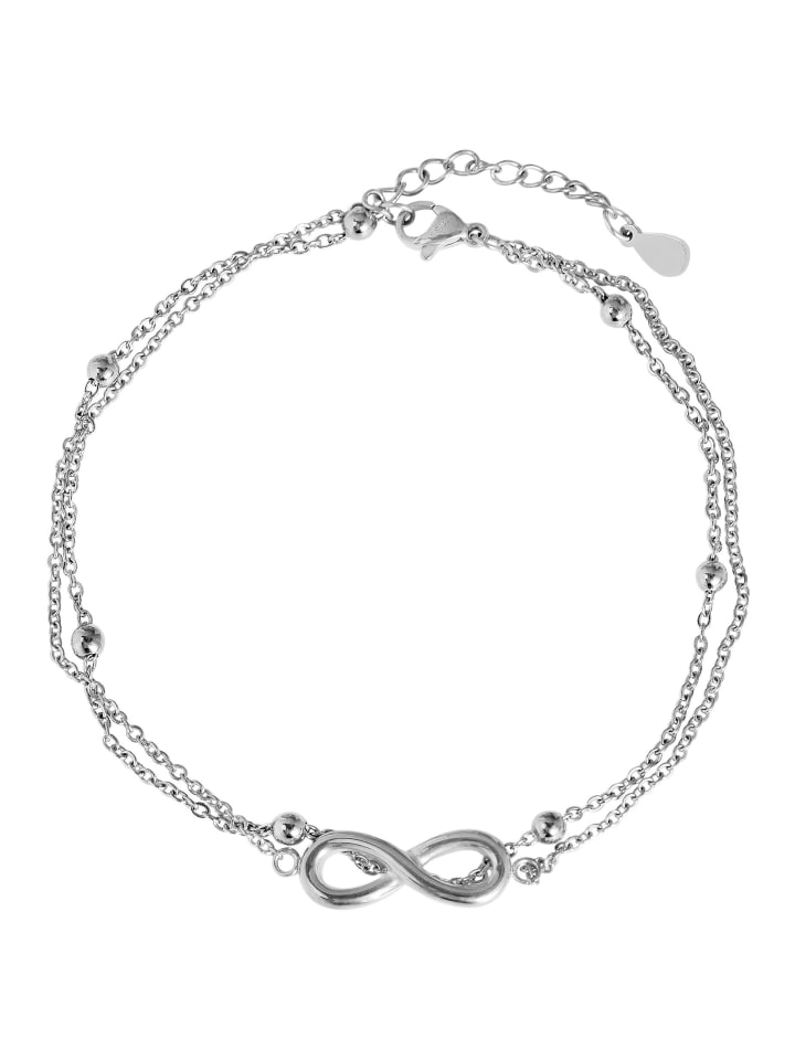 

Adeliás Женский браслет из нержавеющей стали, 24 см, серебристый