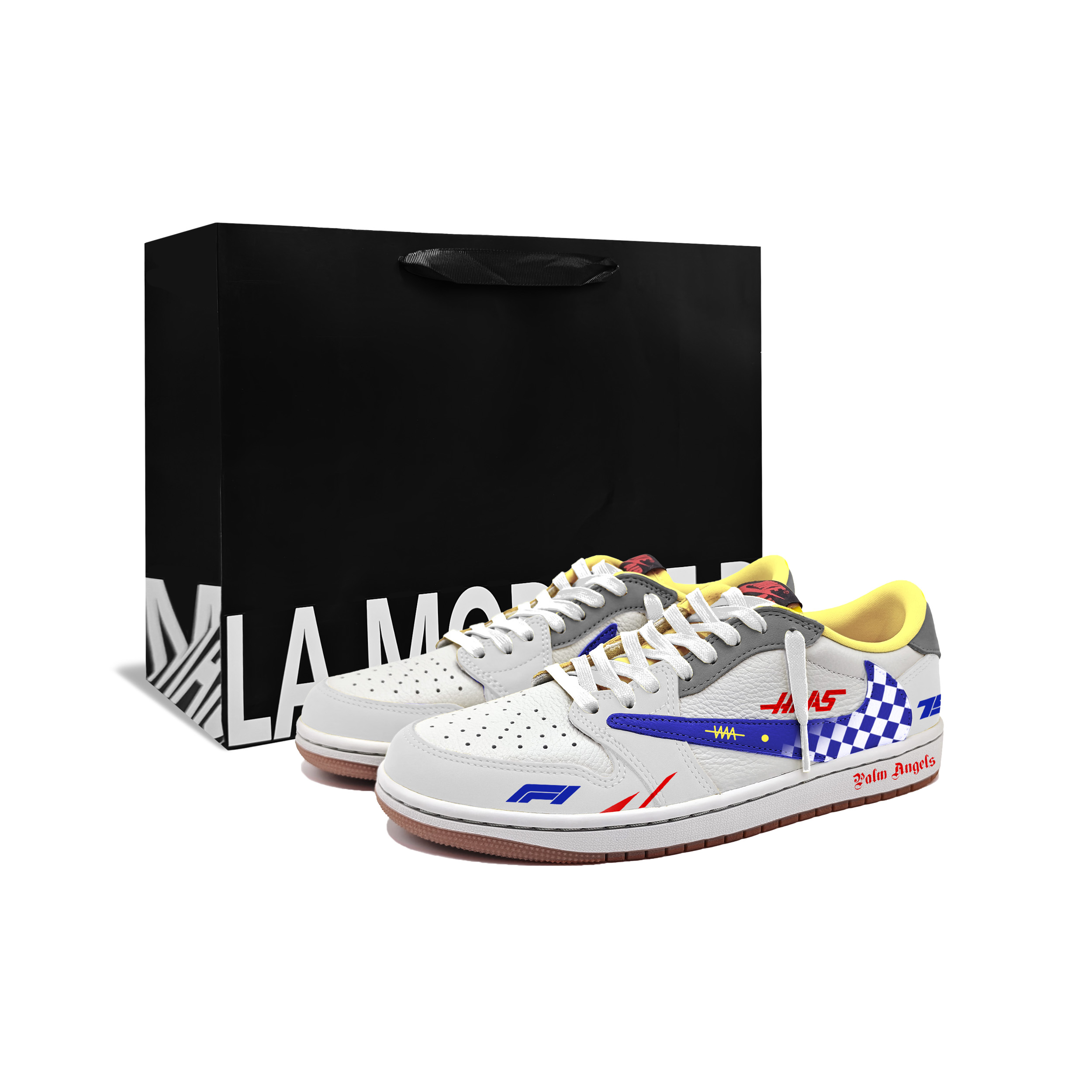 

Трайвис Скотт x Air 1 ветровки устойчивые к истиранию низкие баскетбольные кроссовки унисекс Jordan, белый