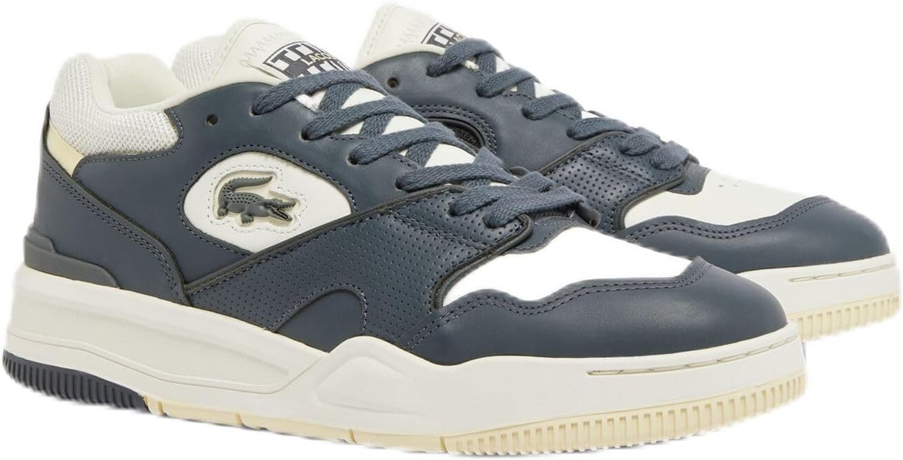 

Lacoste мужские кожаные кроссовки Lineshot Mesh Collar, Dk Gry/Off Wht