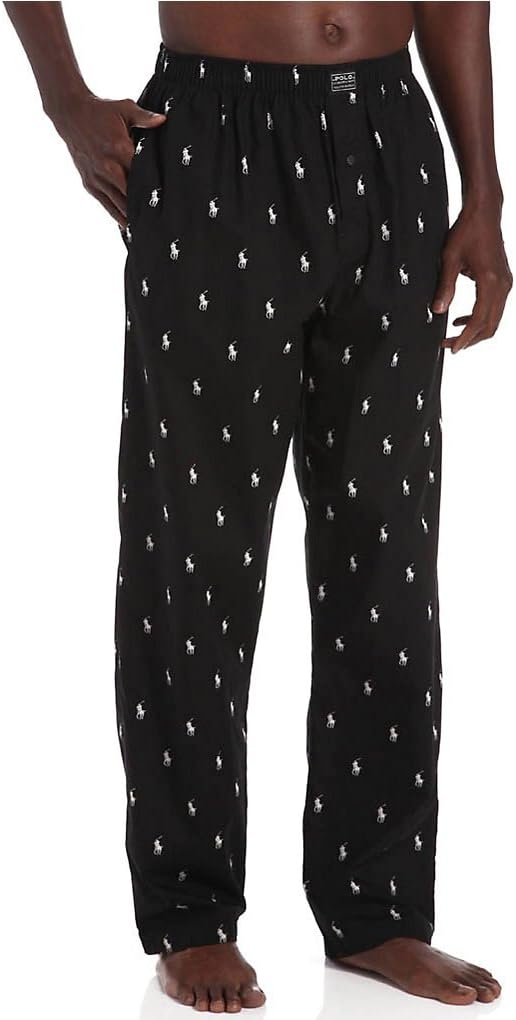

Polo Ralph Lauren мужские высокие фланелевые пижамные штаны, Black