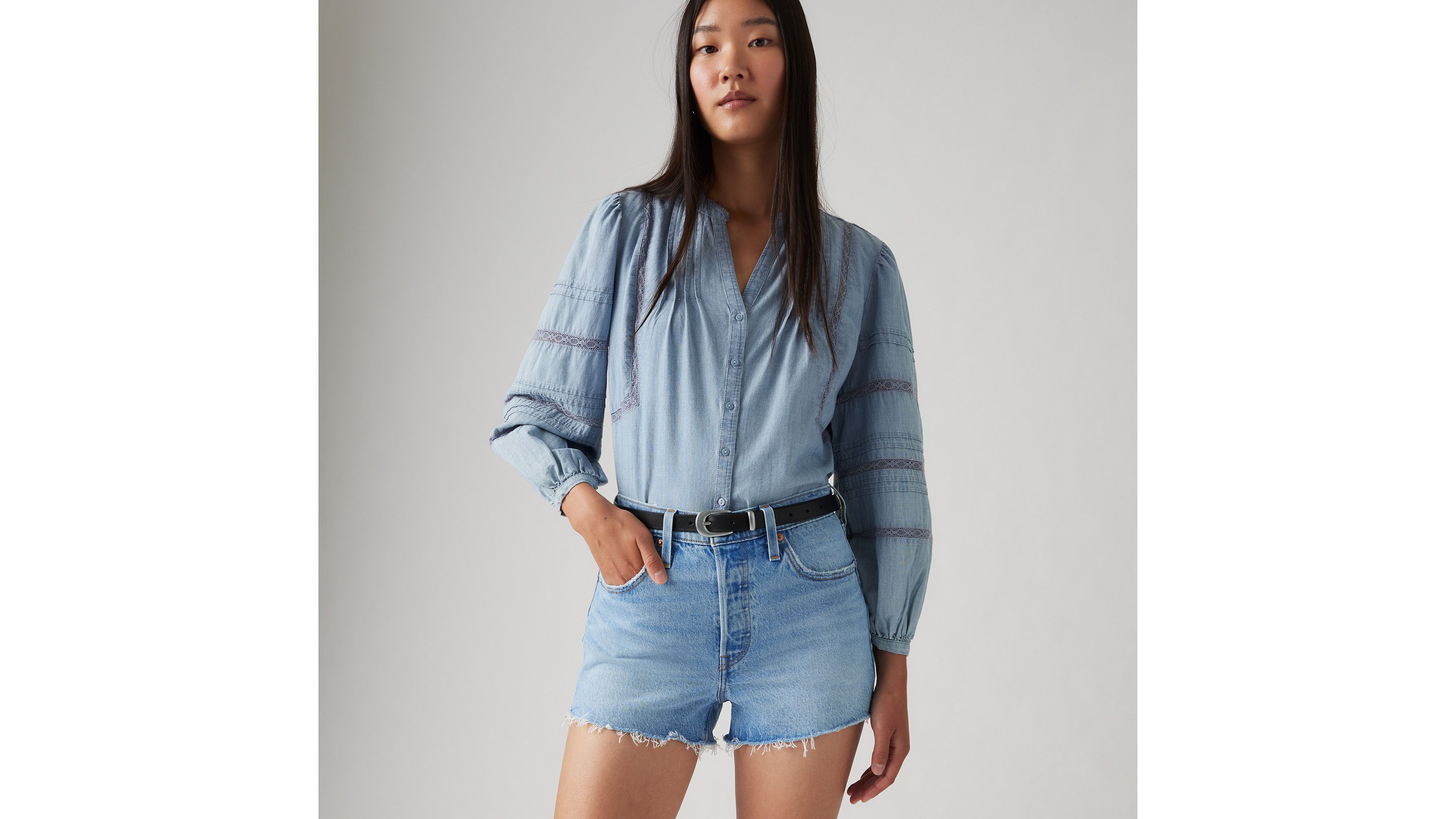 Женские шорты 501 Original Fit с высокой посадкой Levi's, цвет No Referee Short - Medium Wash — фото 2