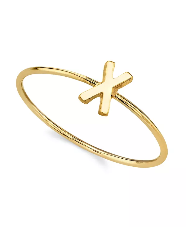 

Кольцо с инициалами из 14-каратного золота 2028, x