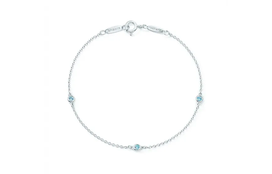 

TIFFANY & CO. Серебряный браслет с сапфиром для женщин