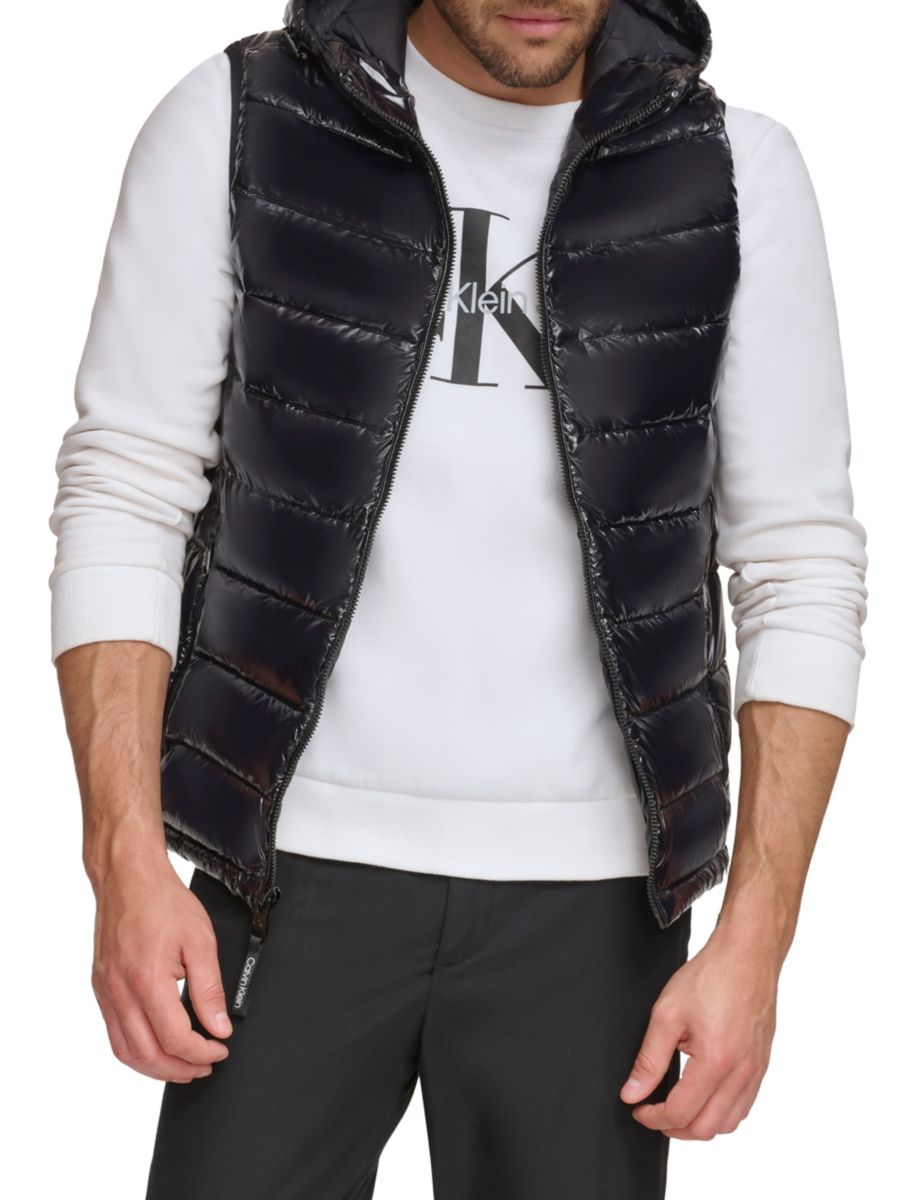 

Жилет-пуховик с капюшоном на молнии Calvin Klein, цвет Shiny Black, Черный, Жилет-пуховик с капюшоном на молнии Calvin Klein, цвет Shiny Black