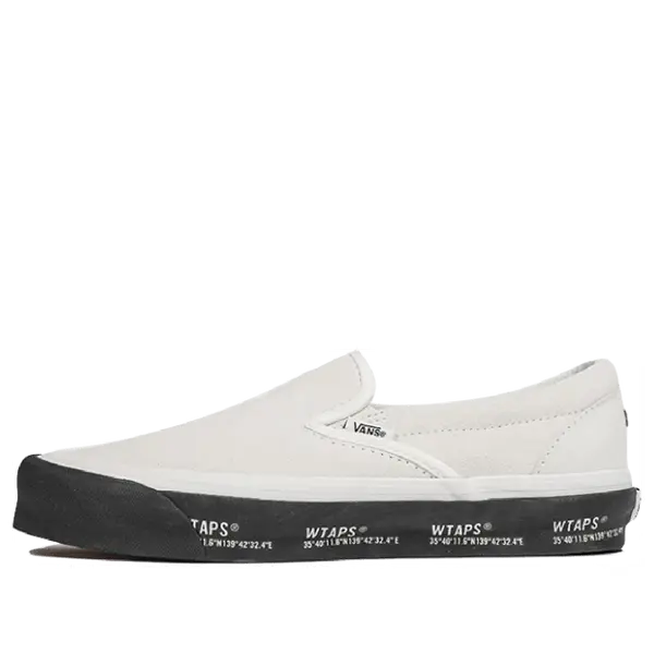 

Кроссовки wtaps x classic slip-on lx 'white black' Vans, белый