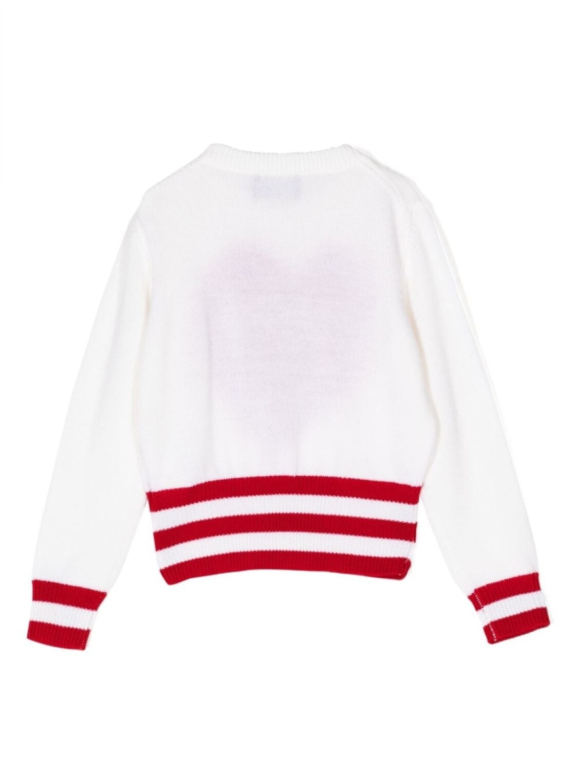 Шерстяной джемпер с вышитым логотипом Versace Kids, белый — фото 2