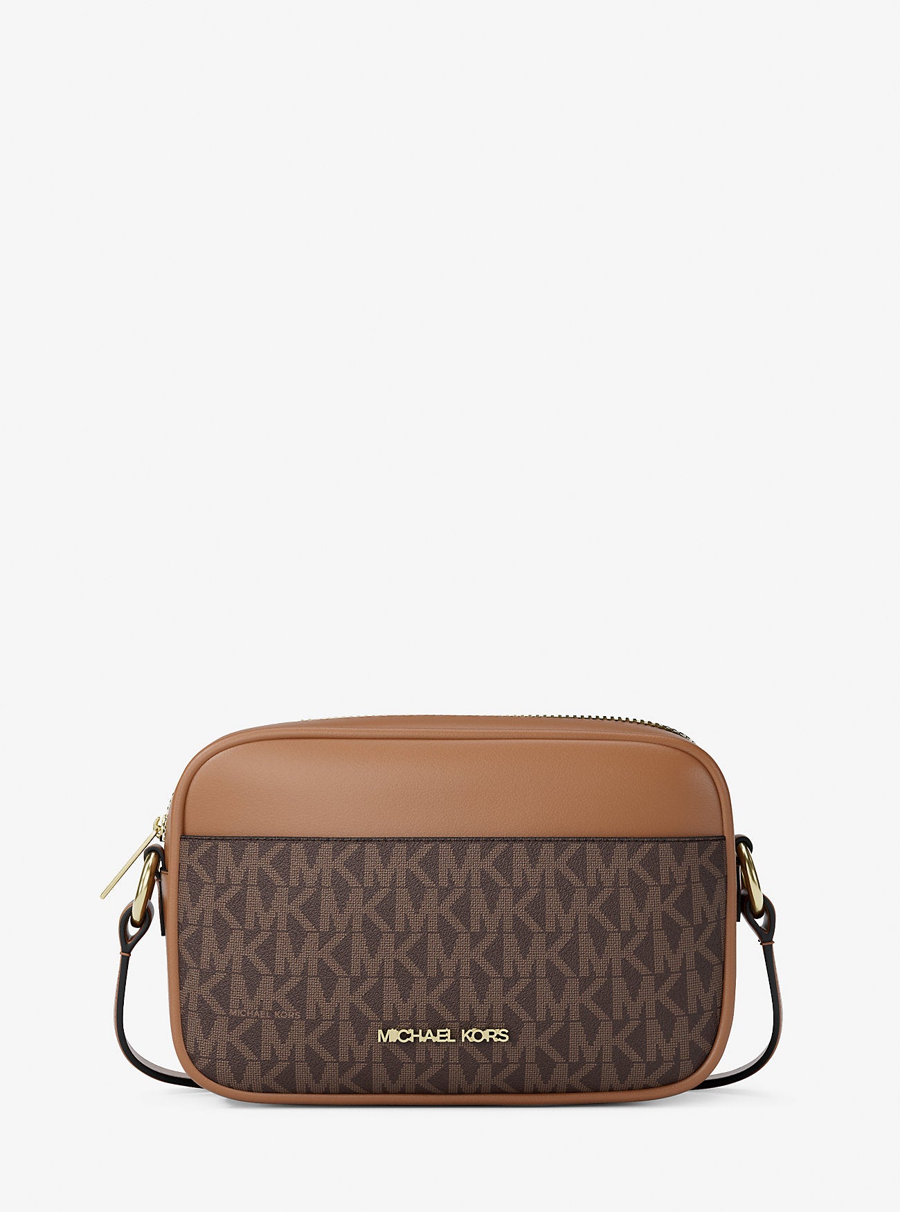 

Сумка через плечо Jet Set Small Signature Logo Camera Michael Kors Outlet, коричневый