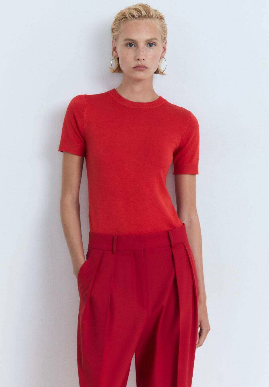 

Блуза SHORT SLEEVED Mango, красный