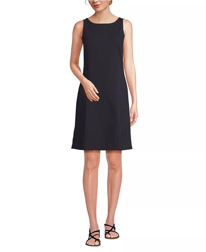 

Женское платье-трапеция без рукавов с рисунком морской звезды Lands' End, черный