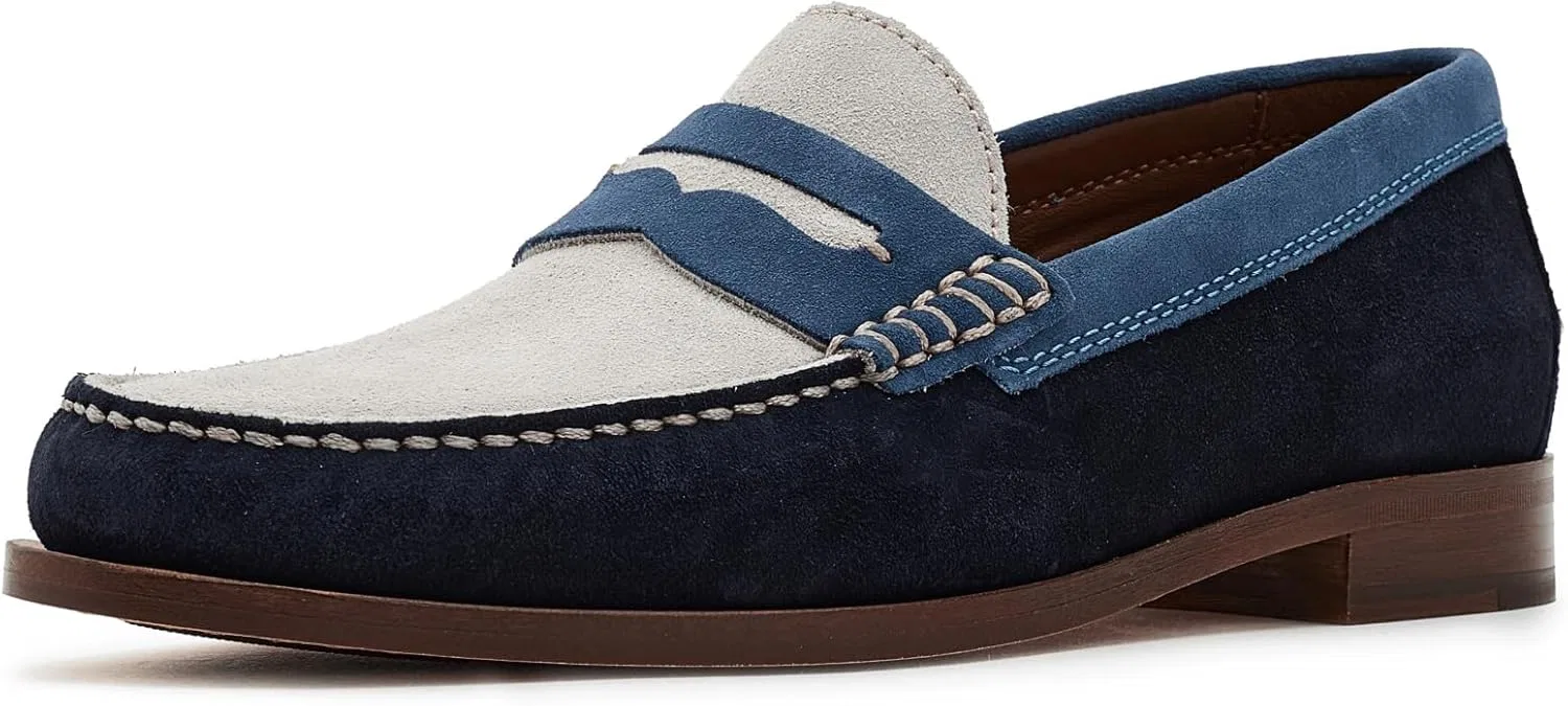 Мокасины, из замши, Navy Multi Johnston & Murphy