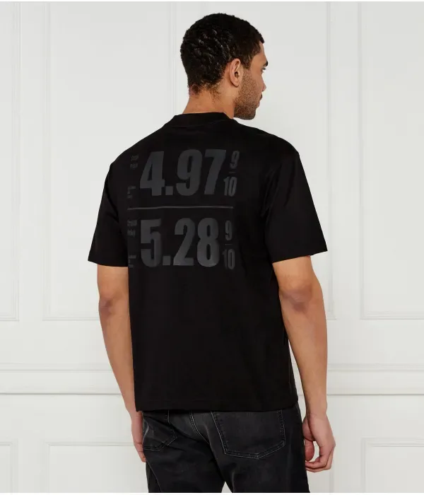 Футболка Te_numbers loose fit Boss Orange, черный — фото 3