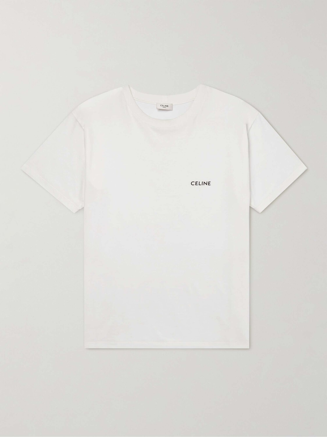 

Футболка из хлопкового джерси с вышитым логотипом Celine Homme, белый
