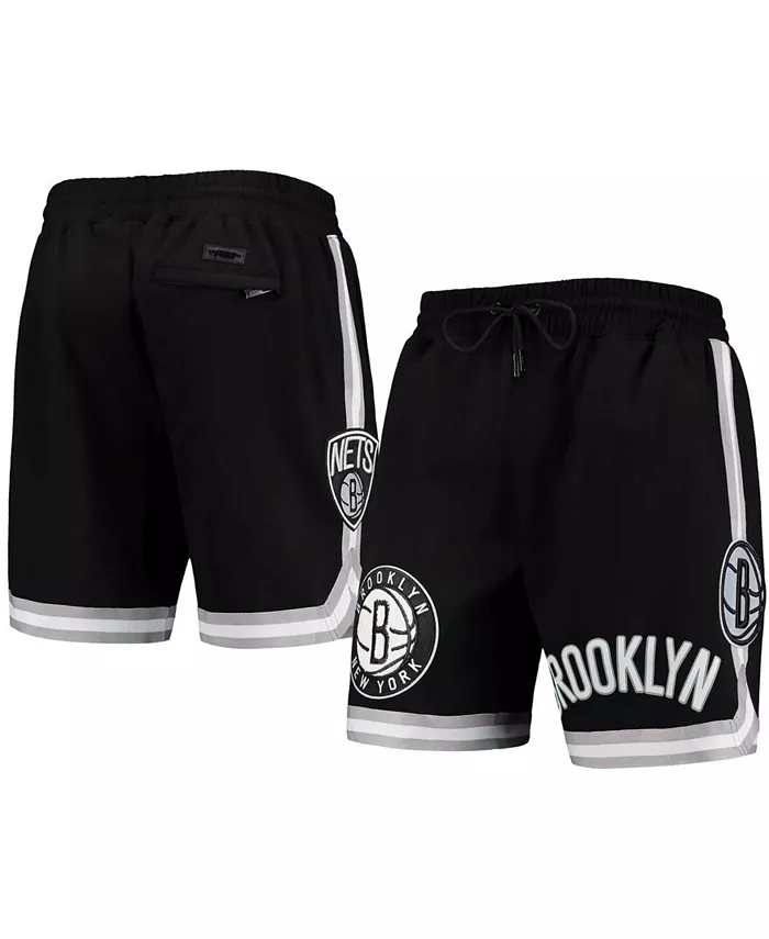 

Мужские черные шорты Brooklyn Nets с аппликацией из плюша Pro Standard