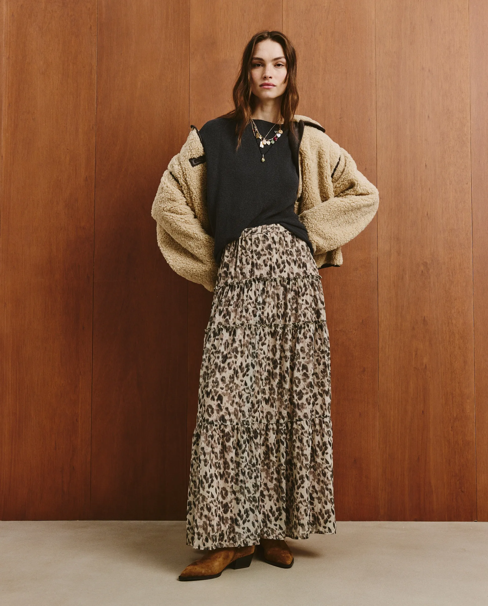 

Женская длинная юбка с принтом Southern Cotton, зеленый