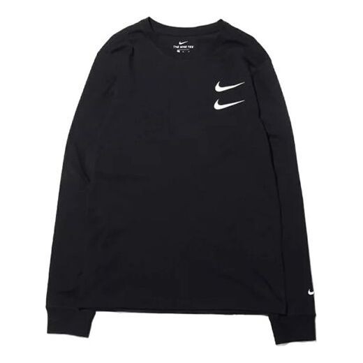 

Футболка Nike Swoosh Casual Sports Double-Hook Crew-neck Long Sleeve Black, черный